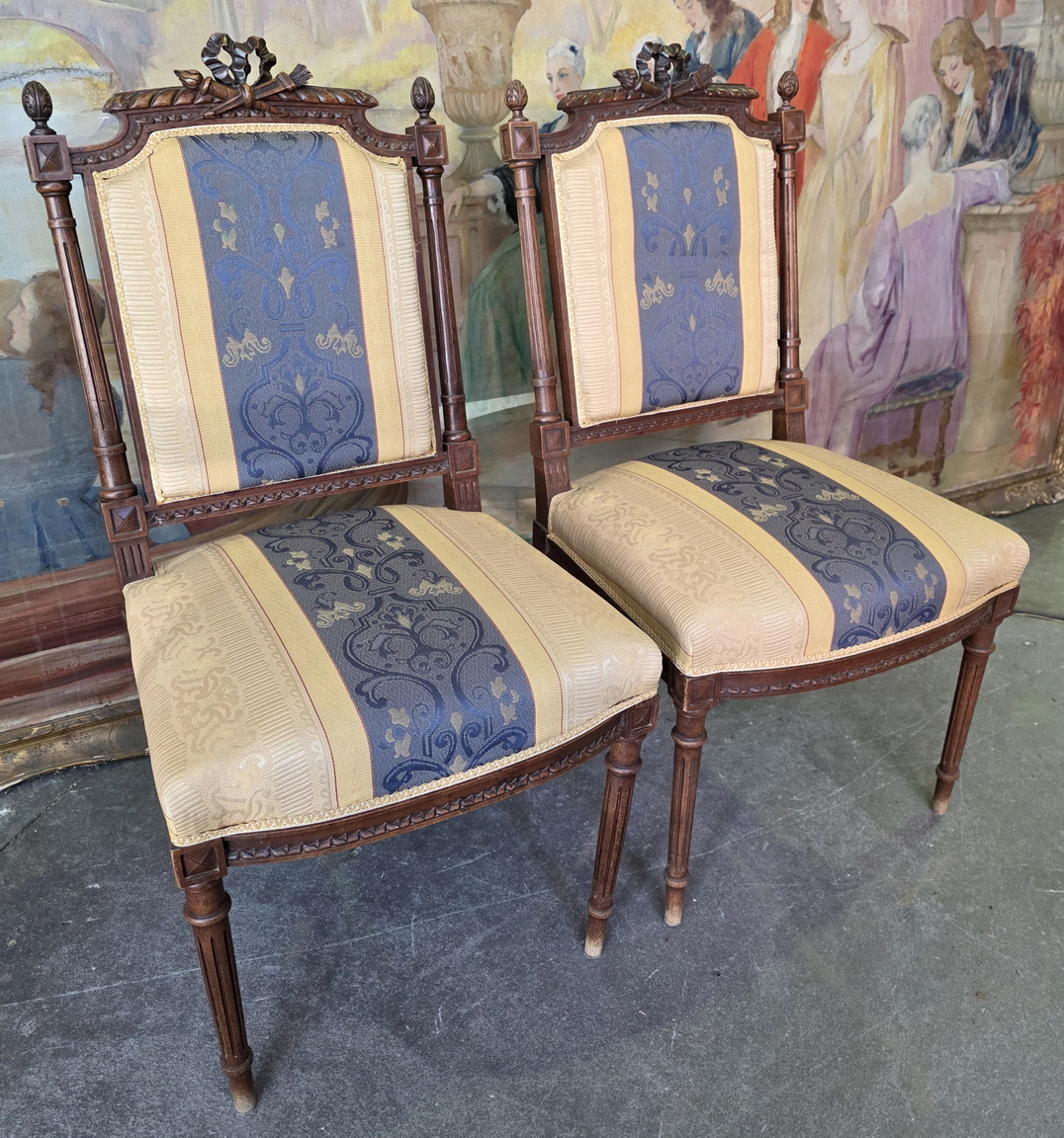 A pair of French Louis XVI Chairs 